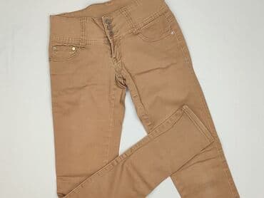 bershka spodnie brazowe: Spodnie materiałowe damskie, rozmiar S — 1