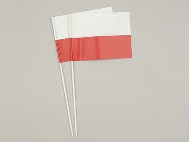 Inny wystrój domu: Dwie używane flagi Polski na plastikowych masztach. Flagi są w
