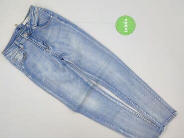 legginsy z wysokim stanem modelujące: Jeansy damskie, S — 2