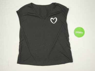 czarne t shirty w serek damskie: T-shirt damski, rozmiar L — 2