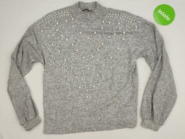 sweter z transparentnymi rękawami: Sweter damski, S — 2