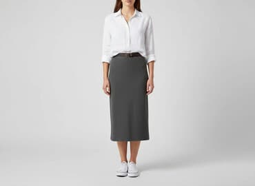 szara spódnice midi: Spódnica damska, rozmiar S — 1