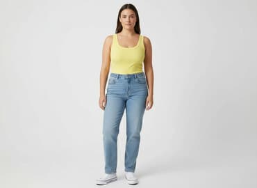 bluzka żółta w czarne paski: Marks & Spencer, Top damski, rozmiar XL — 8