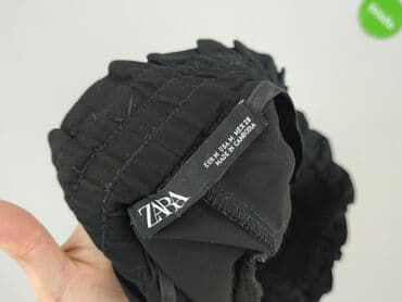 beżowe spodnie z wysokim stanem zara: Zara, Spodnie materiałowe damskie, M — 4