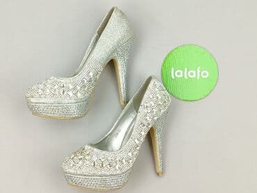 srebrne buty na słupku ccc: Półbuty damskie, rozmiar 36 — 3