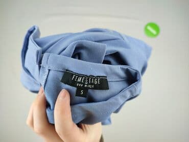niebieskie sukienki plus size: Bluzka damska, rozmiar S — 4