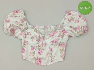 bluzki z haftem riszelie: Top damski, S — 2