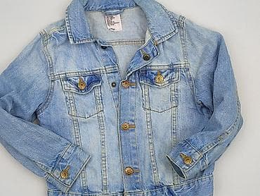 bluza od h: Dziecięca kurtka jeansowa, 5-6 lat, 110-116 cm, H&M, stan - Bardzo dobry — 1