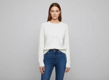 zara sweter z bufiastymi rękawami: Zara, Sweter damski, rozmiar M — 1