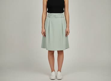 spódnice zielone plisowane: New Collection, Women`s skirt, size S — 1