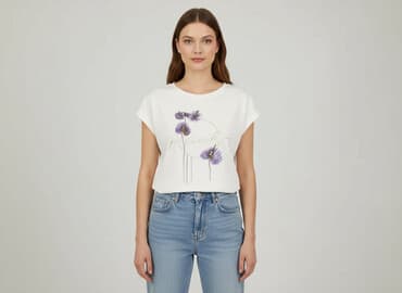 koszulka na ramiączkach jedwabna: T-shirt damski, rozmiar L — 6