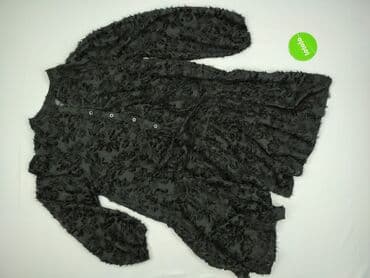 czarna sukienka z przezroczystymi rękawami: Women`s dress, size XL — 2