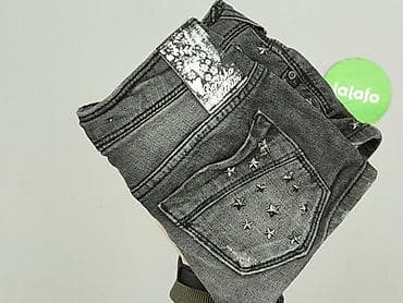 washed blue jeans: Bershka, Szorty damskie, rozmiar XS — 5