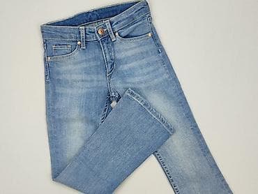 niebieska bluza house: Spodnie jeansowe, H&M, 5-6 lat, 116, stan - Bardzo dobry — 1