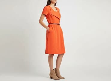 sukienki pomarańczowa na wesele: Sukienka damska, rozmiar L — 6