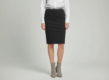 czarne spódniczka plisowane: Amisu, Spódnica damska, M — 7