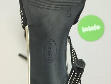 srebrne sandały reserved: Półbuty damskie, 40 — 6