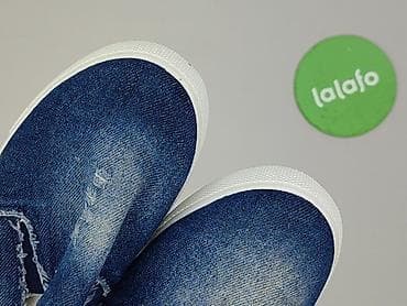 slip on h: Damskie slip‑ony 7S7 z denimu - Model: slip-on, bez sznurowadeł - — 5