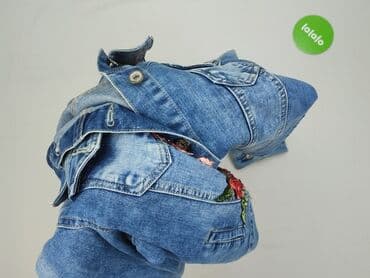 jeansy z asymetrycznym zapieciem: Denim, Kurtka jeansowa damska, rozmiar L — 5