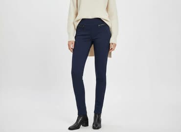 legginsy prążkowane zara: Zara, Legginsy Eleganckie damskie, rozmiar M — 1
