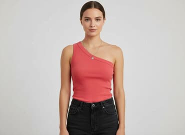 luzna bluzka na jedno ramie: Young Fashion, Top damski, rozmiar S — 1