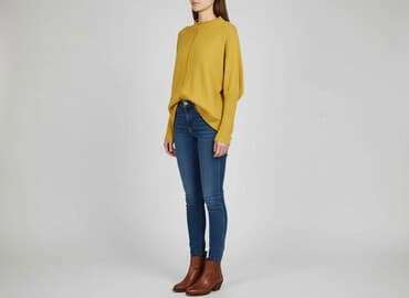 zara zolty sweter: Sweter damski, rozmiar One size — 1