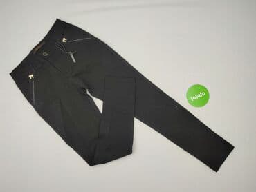 spodnie serduszka by o la la czarne: Spodnie materiałowe damskie, rozmiar M — 2