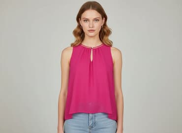 bluzki fuksja allegro: Women's blouse, size S — 1