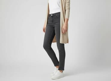 jeansy z serduszkami: Queen Hearts, Jeansy damskie, rozmiar S — 7