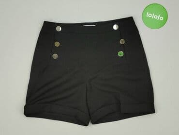 krótkie czarne spodenki z wysokim stanem: H&M, Szorty damskie, rozmiar S — 2