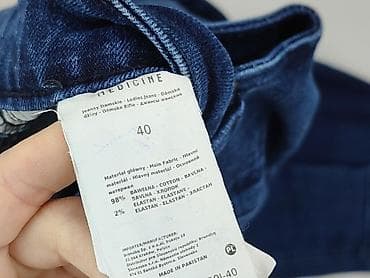 biale mom jeans: Denim Collection, Jeansy damskie, rozmiar L — 5