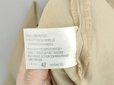 biale szerokie jeansy: Zеro, Spodnie materiałowe damskie, rozmiar XL — 5