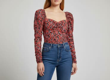 bluzka z bufiastymi rekawami: Bluzka damska, rozmiar S — 5