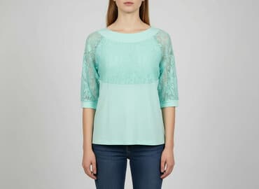 bluzka kolor miętowy: Women's blouse, size S — 1