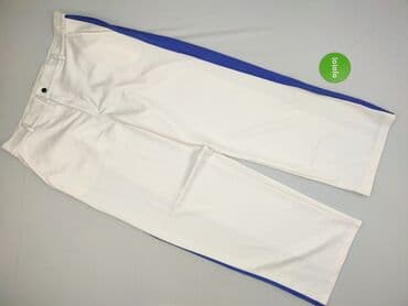 biale klapki a'la hermes: Material trousers for women, size XL — 2