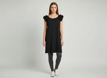 bluzki nietoperz plus size: T-shirt damski, rozmiar M — 6