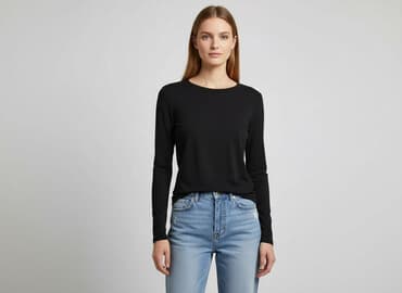 czarna koszula jeansowa damska: Women's blouse, S — 5