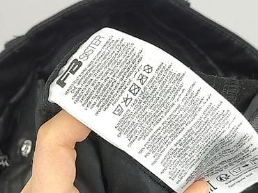 czarne jeansy pull: FB Sister, Spodnie materiałowe damskie, rozmiar S — 5