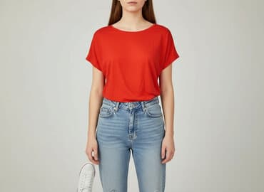 czerwone t shirty damskie: T-shirt damski, rozmiar S — 1