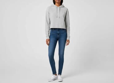 bluzy damskie cropp wyprzedaż: H&M, Bluza z kapturem damska, rozmiar S — 1