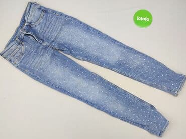 koszulka ze ściągaczem: Spodnie jeansowe, H&M, 13 lat, 128, stan - Bardzo dobry — 2