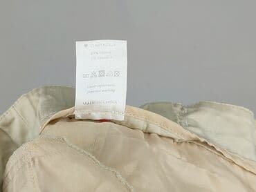 krótkie spodenki beżowe: Spodnie materiałowe damskie, rozmiar L — 5