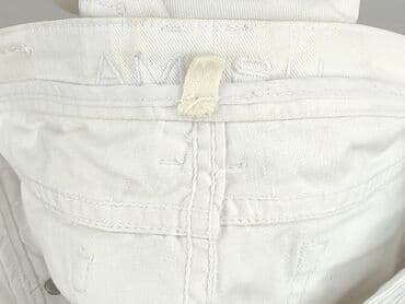 białe jeansy z wysokim stanem: Amisu, Jeansy damskie, rozmiar S — 4