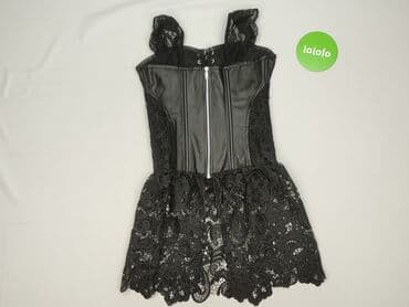 czerwona sukienka czarne rajstopy: Sukienka damska, S — 3