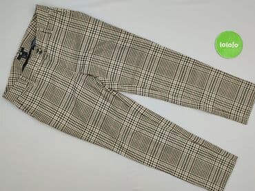 spodnie czerwone w kratę h m: H&M, Material trousers for women, size XS — 3