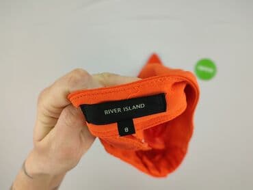 srebrne sandały reserved: River Island, Spodnie materiałowe damskie, S — 4