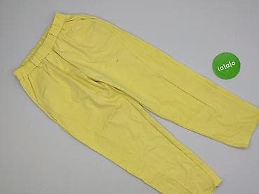 poliamid czy dobry: Żółte damskie spodnie z wysokim stanem - Krój: zwężane nogawki — 2