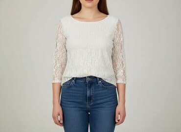 biale bluzki z gipiurą: Bluzka damska, rozmiar 2XL — 7