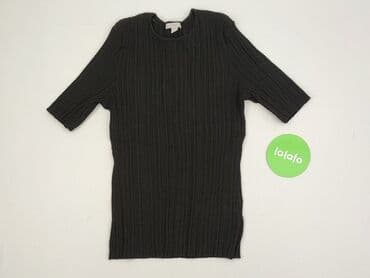 czarne prążkowane bluzki: H&M, Top damski, rozmiar XS — 3