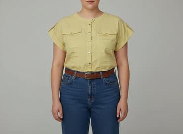 żółte bluzki z krótkim rękawem: Bluzka damska, rozmiar 2XL — 6